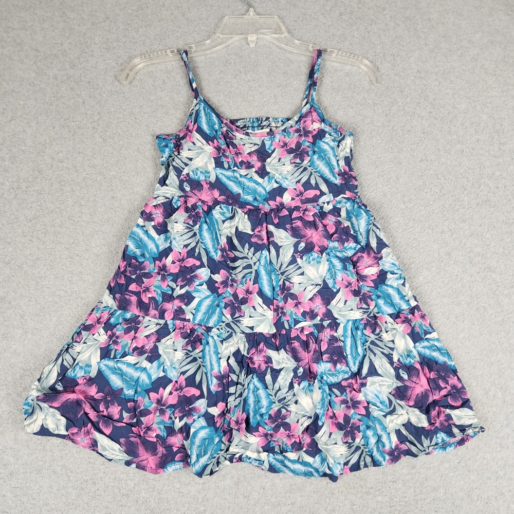 American Eagle Mini Dress Womens XXS Multi Floral Smocked Tiered Boho Summer